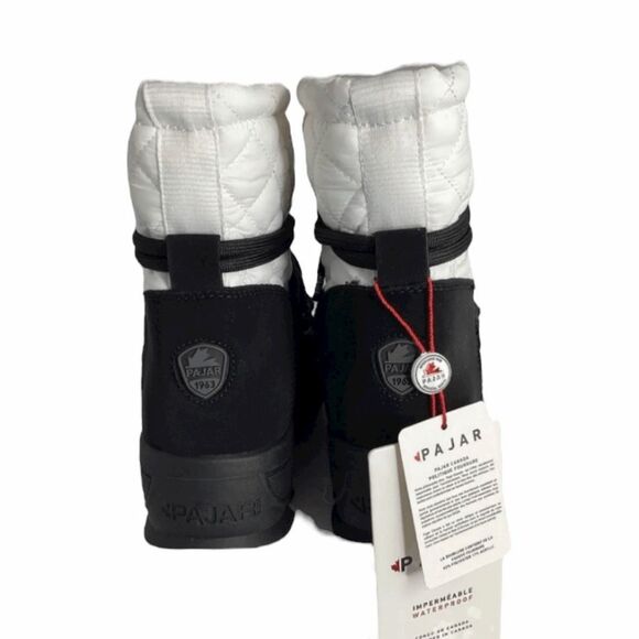 Pajar CANADA Travita Snow Boots Waterproof Nylon Pull-On White Woman's 8.5 - Picture 3 of 8